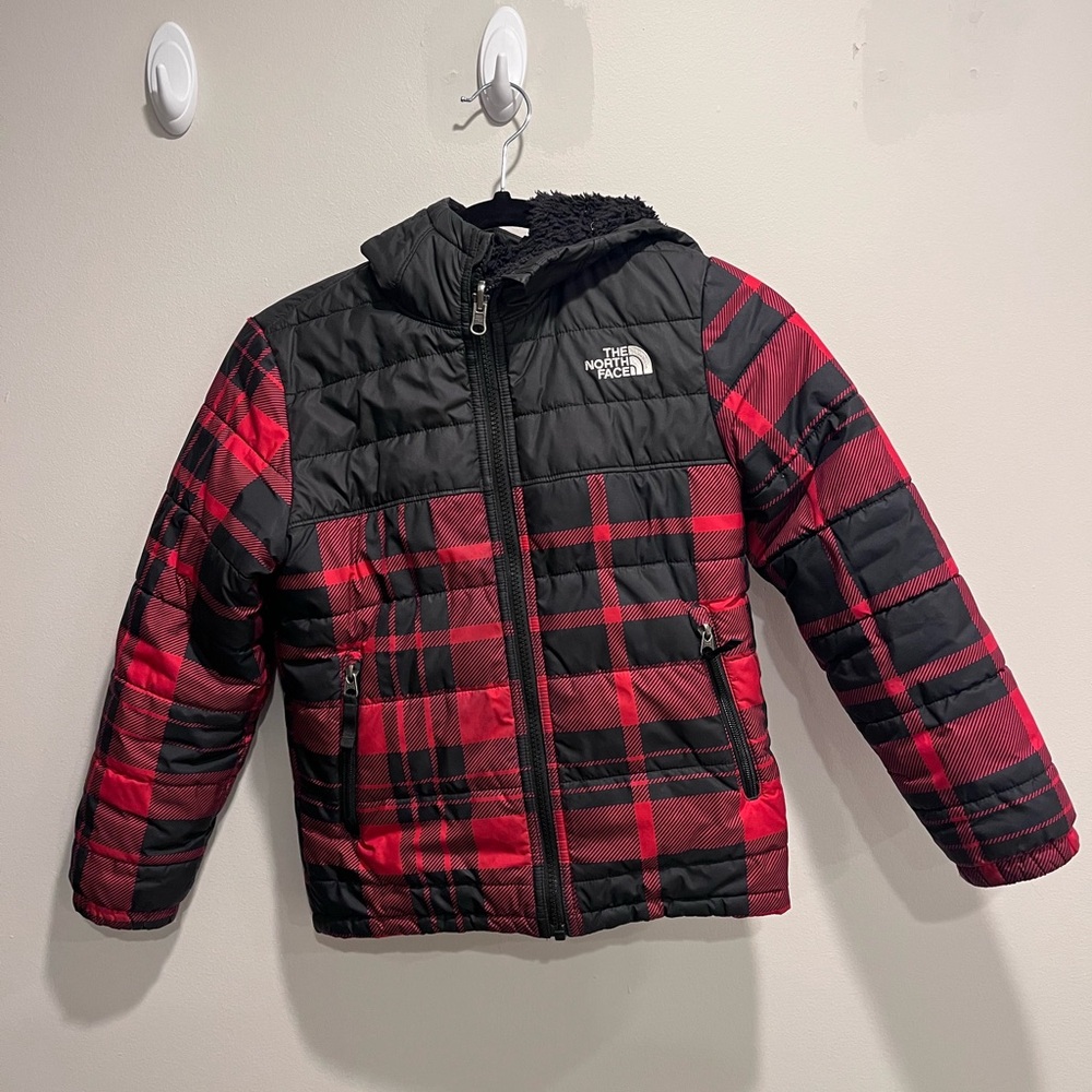 The North Face Red and Black Plaid Jacket